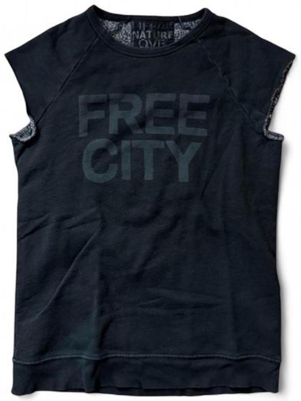 Free City black cut off sweatshirt